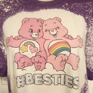 Care Bear Besties 80s Retro Sublimated Handmade Graphic Tee